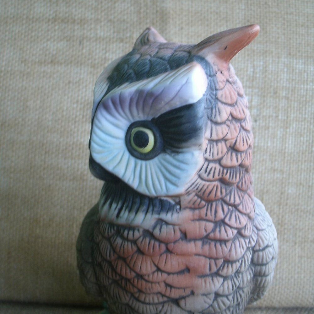 Vintage Large Homco Brown Owl Porcelain Figurine - Picture 16 of 16